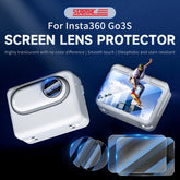 For Insta360 GO 3S STARTRC 2 in 1 2pcs Screen Tempered Glass Film and 2pcs Lens TPU Film